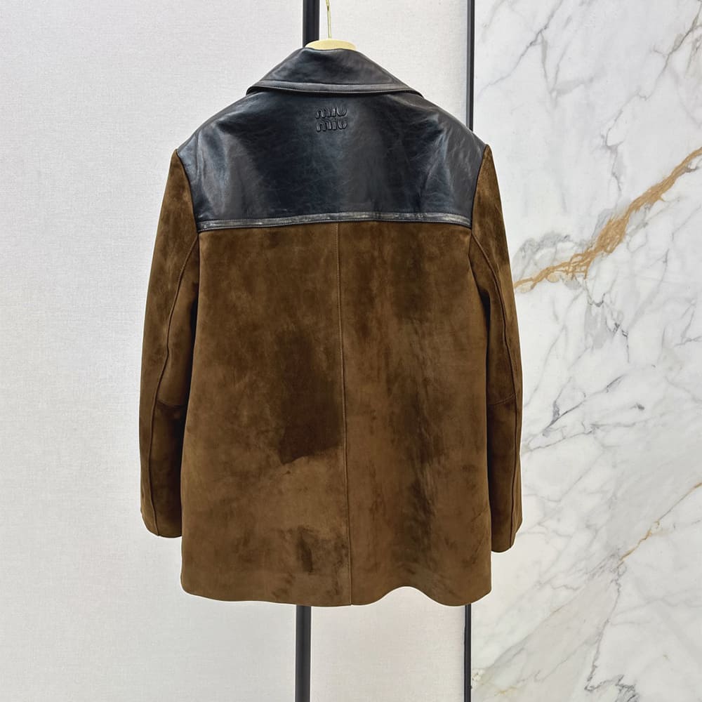 M1um1u WOMEN Genuine Leather COAT(size:S|M|L|XL)