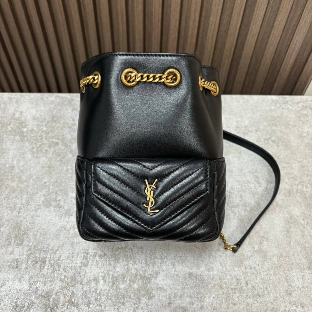 Y51 Joe quilted lambskin mini bucket bag