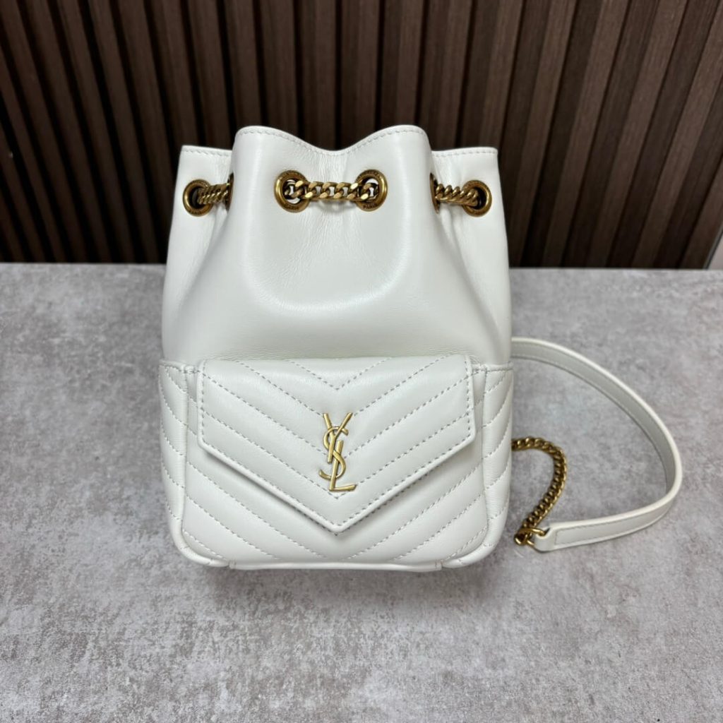 Y51 Joe quilted lambskin mini bucket bag